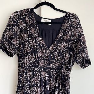 Pre-loved BA$SH maxi floral wrap dress with short sleeves size 1 S